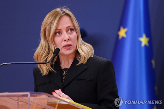 조르자 멜로니 이탈리아 총리  [로이터 연합뉴스 자료사진]